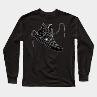 Taurus high tops - Black &amp; White Long Sleeve T-Shirt